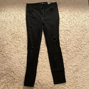 hollister black skinny jeans